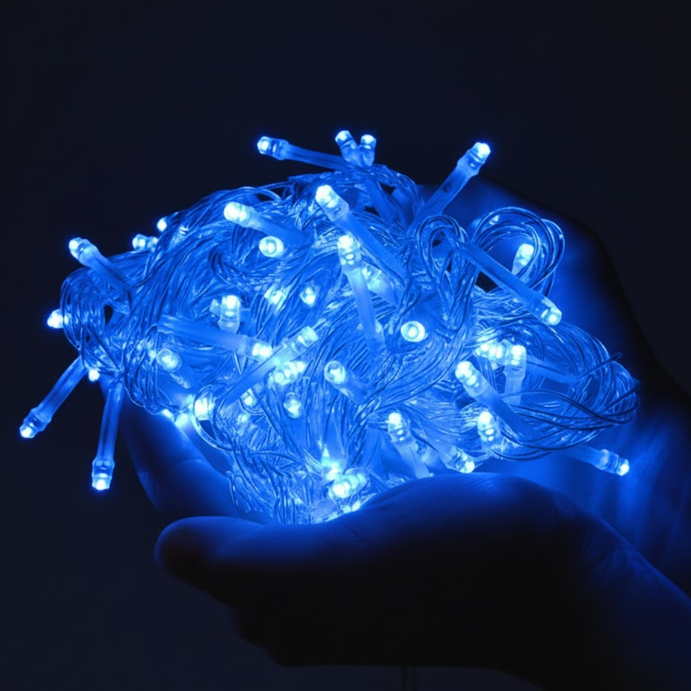 선세이브 LED 은하수전구 100구 투명선 / 검정선