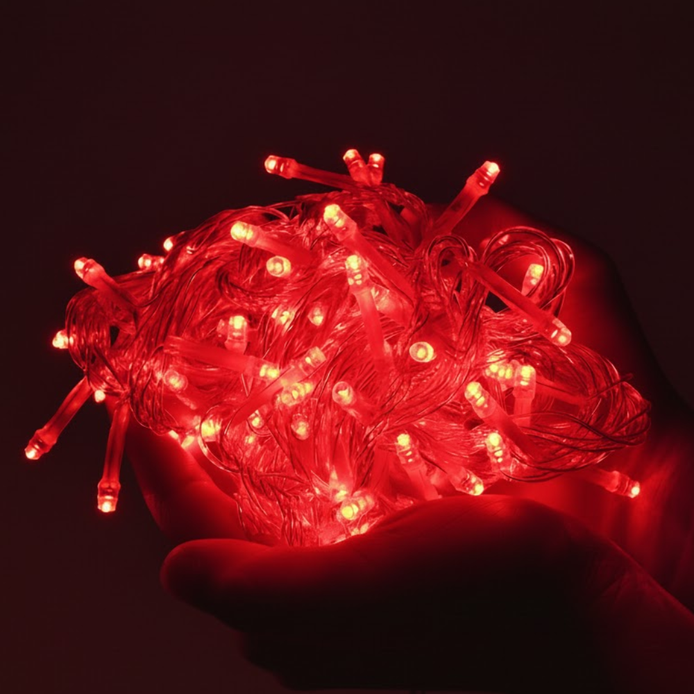 선세이브 LED 은하수전구 100구 투명선 / 검정선