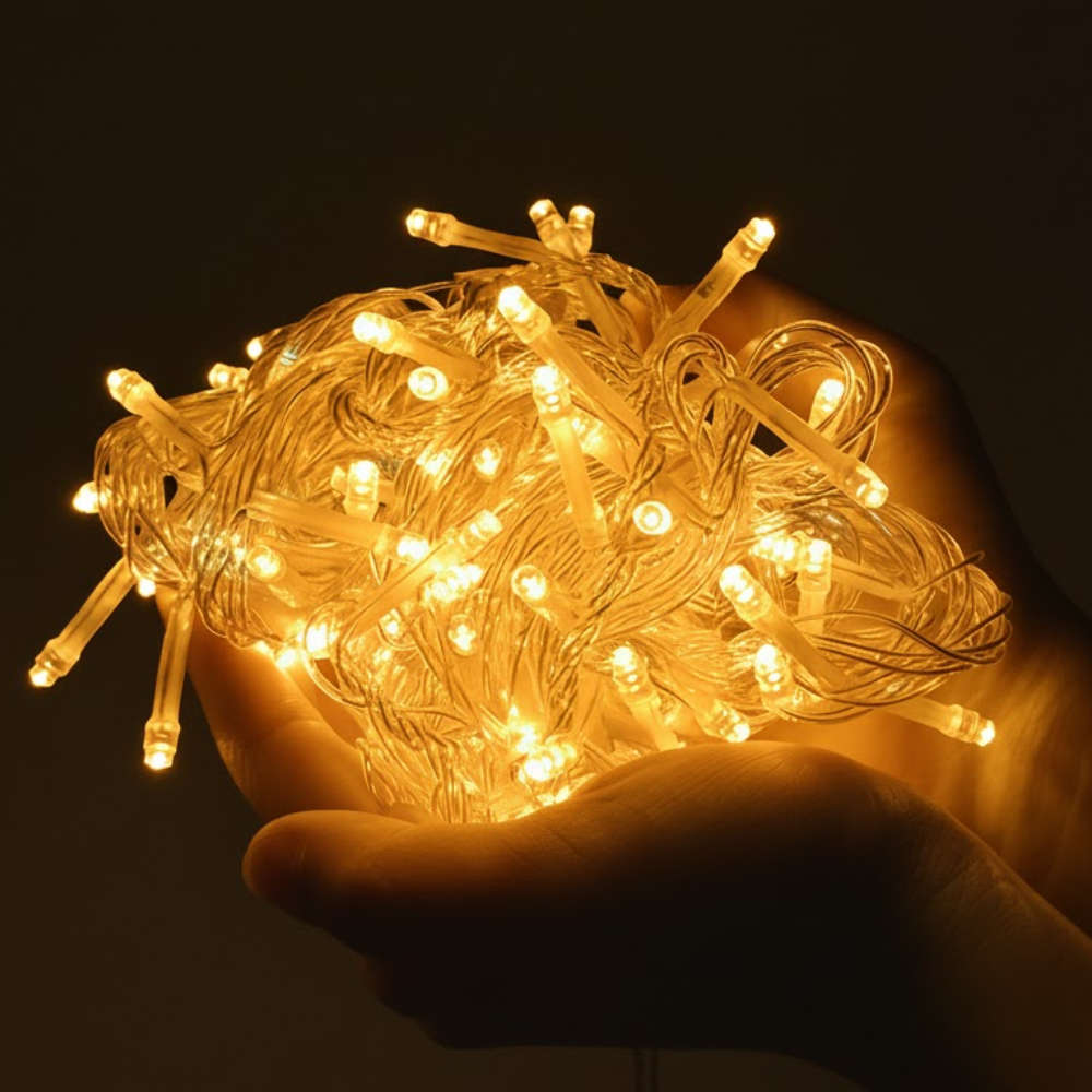 선세이브 LED 은하수전구 100구 투명선 / 검정선