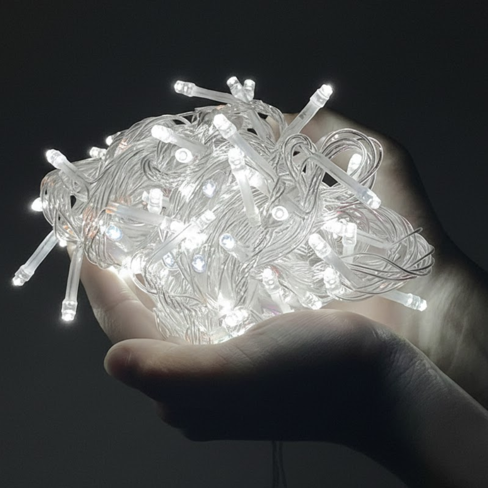 선세이브 LED 은하수전구 100구 투명선 / 검정선