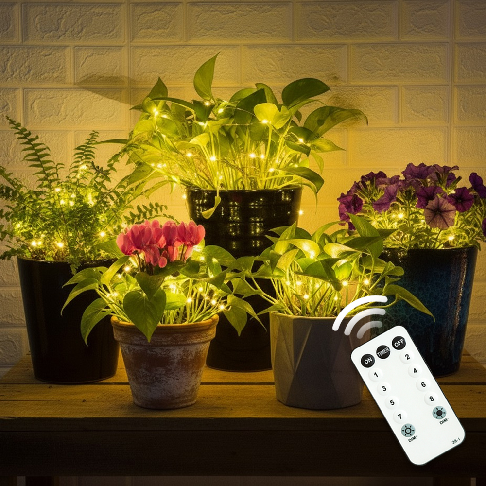 선세이브 LED 동선등 와이어 지네전구 200구 전원포함 리모컨 세트