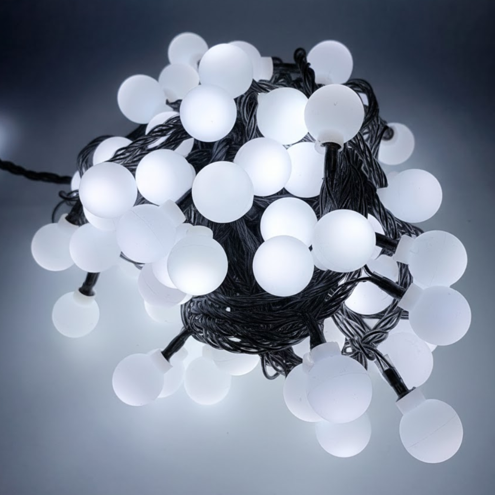 선세이브 LED 앵두전구 100구 검정선 컨트롤러(점멸기) 세트