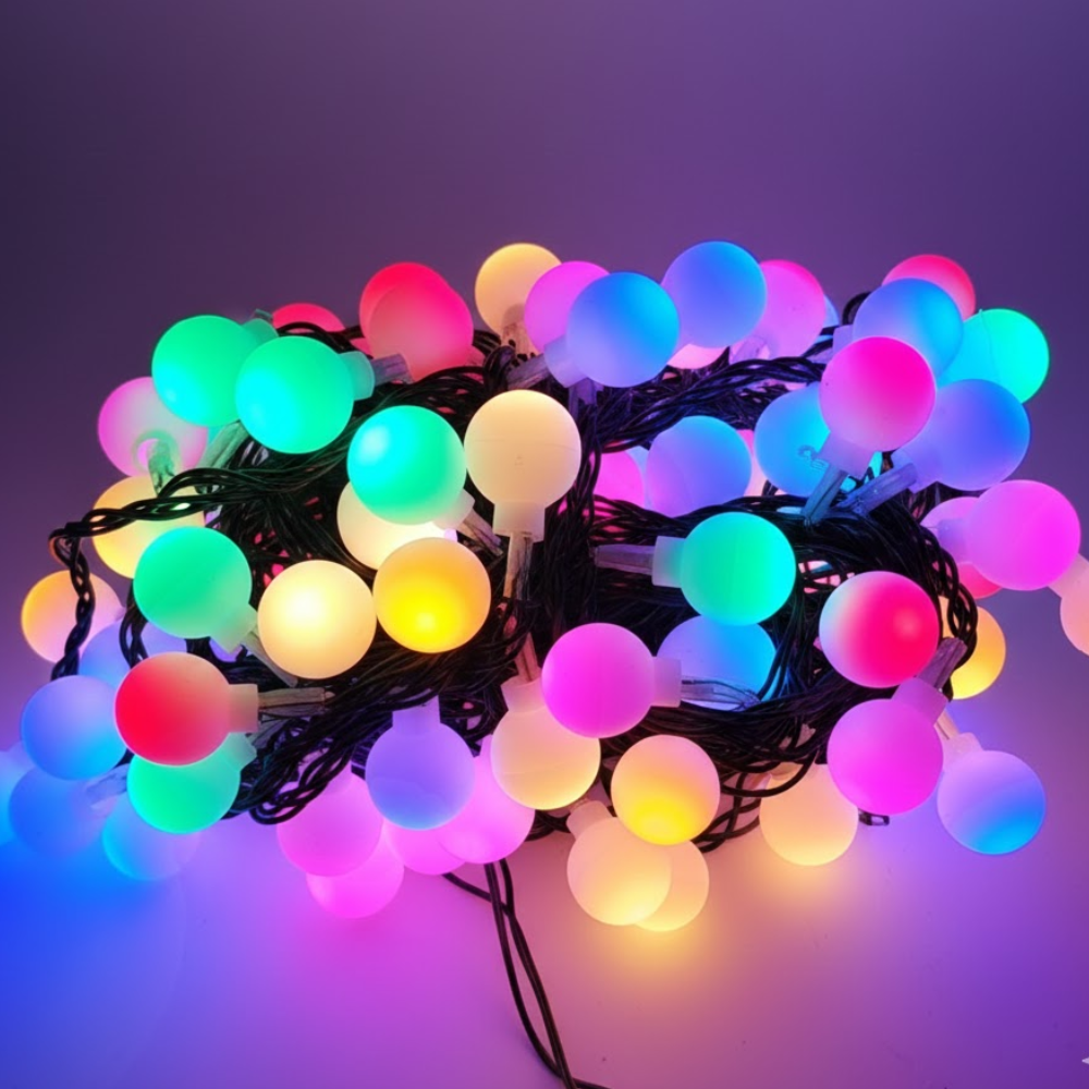 선세이브 LED 앵두전구 100구 검정선 컨트롤러(점멸기) 세트